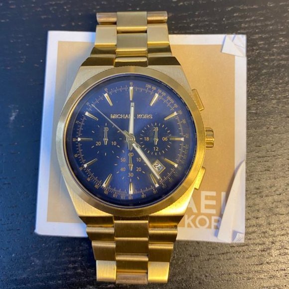 Michael Kors Men's Brooks Chronograph Gold Tone Watch - Picture 1 of 4
